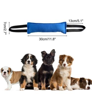Dongker 30cm Dog Bite Sausage Tug Toy | Dual Loop Training Toy for K9 IGP IPO Obedience | Blue with Reflex Strip - Buy Online on GoSupps.com