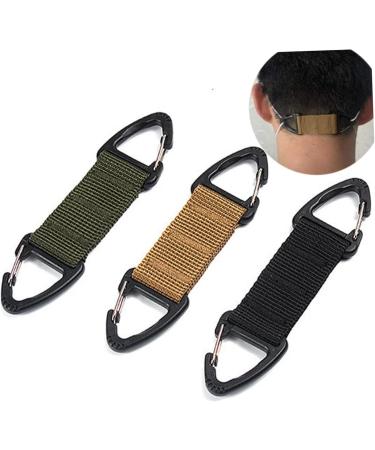 JECOMPRIS 9 STK Face Mask Hook & Key Holder | Double-Sided Nylon Fabric Extension Buckle for Ear Cables | Triangular Outdoor Mask Hook - Buy Online on GoSupps.com