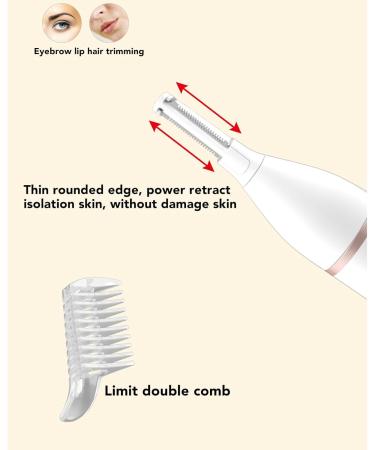 Women's 4-in-1 Hair Remover Trimmer | Washable Facial Eyebrow Nose Armpit & Bikini Care Tool - Buy Online on GoSupps.com