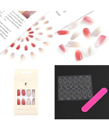 Sethexy Red Stiletto False Nails - 24pcs Shiny Bling Acrylic Press-On Tips for Women & Girls - Buy Online on GoSupps.com