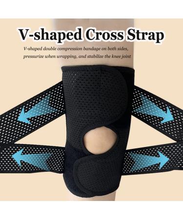 ANAMPION Knee Brace with Side Stabilizers for Men & Women - Adjustable Compression Sleeve for Knee Pain Relief - Ideal for Running, Fitness & Weightlifting - XXL Black - Buy Online on GoSupps.com