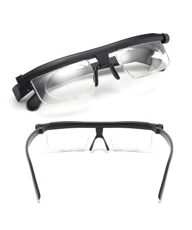 Lngjin reading glasses unisex myopia glasses -6d to +3D adjustable focus reading glasses dial adjustable glasses variable focus unisex glasses for distance reading for men and women