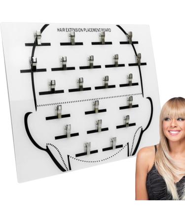 Deewar Extension Holder for Styling Acrylic Hair Extension Holder Board Clip-In Wig Hairpieces Grafting Plate for Salons Shop Home Women Men head white - Buy Online on GoSupps.com