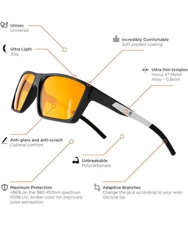 Horus X Gaming Glasses | Blue Light Filter | Revo Clear | Reduce Eye Strain & Fatigue | International Shipping Available - Buy Online on GoSupps.com