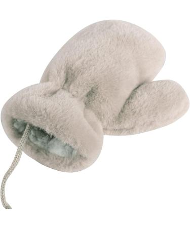 MoonLove Kids Warm Hangable Gloves Full Finger Soft Skin-Friendly Comfortable Plush Mittens Baby Toddler Infant Winter Mitten with String Windproof Coldproof Hanging Neck Hand Warmer White - Buy Online on GoSupps.com