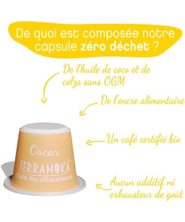 TERRAMOKA Organic Coffee Gourmet Box - 105 Biodegradable Capsules - Compatible with Nespresso Capsule Machines - Gift Idea - Discovery Case (7 * 15) - Zero Waste - Roasted in France - Buy Online on GoSupps.com