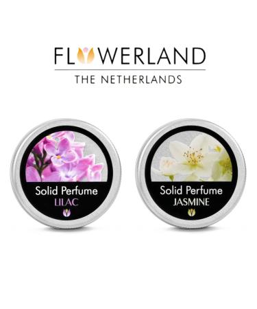 Flowerland Solid Perfumes Set Jasmine Lilac - Portable Pocket Balm Perfumes Perfect for Travel Use - Natural Fragrance Parfums for Men and Women - Natural & Vegan Jasmine-Lilac - Buy Online on GoSupps.com
