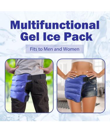 NEWGO Hip Ice Pack Wrap - Reusable Cold Therapy for Hip Bursitis, Inflammation, Sciatica Pain Relief - Blue - Buy Online on GoSupps.com