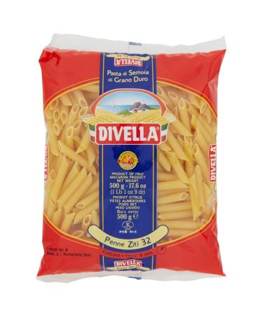 Italian Gourmet E.R. Divella Penne Ziti N. 32 Durum Wheat Semolina Pasta 500 g + Italian Gourmet Polpa di Pomodoro Box 400 g