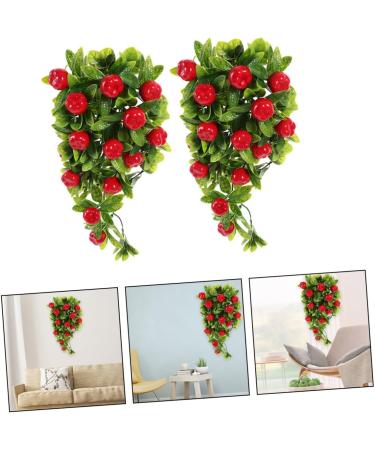ABOOFAN 2pcs String Simulated Fruit Hanging Ornaments Garland Home Decor Hanging Teardrop Wreath Artificial Fruit Swag Artificial Hanging Fruit Simulation Fruit Fake Fruit Vine Rattan - Buy Online on GoSupps.com