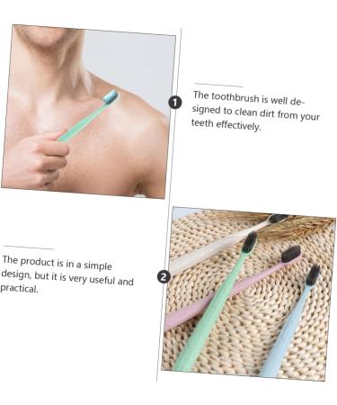 Buy FRCOLOR Bamboo Charcoal Toothbrush Set - 2 Soft Manual Toothbrushes for Sensitive Teeth - Portable Care with Toothbrush Box - International Shipping Available - Buy Online on GoSupps.com