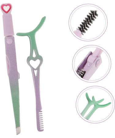 Healeved 1 Set False Eyelash Auxiliary Tool Tweezers Eyelash Clip Beauty Accessories Eyelash Comb Eyelash Applicator Lash Clip with Comb Major Fake Eyelashes Stainless Steel - Buy Online on GoSupps.com