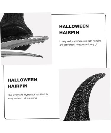 FRCOLOR 1 Set 2 Pairs Horn Hairpin Devil Hair Clips Horn Hair Clips Christmas Bobby Horror Hair Clips Hair Accessories for Prom Hairpin for Halloween Flash Metal Makeup Baby Girl - Buy Online on GoSupps.com