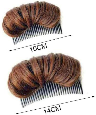 Chun Invisible Fluffy Hair Pad - 10cm Dark Brown Synthetic Hair Clip for Women's Braids & Hair Styling Tools - Buy Online on GoSupps.com
