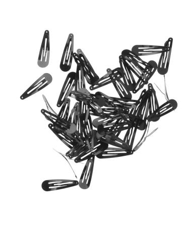 50 Pack Black Hair Snap Clips - Perfect for DIY Jewelry & Craft Projects | International Shipping - Buy Online on GoSupps.com