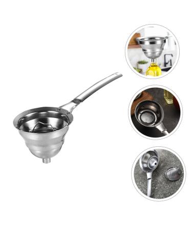 Zerodeko Oil Strainer Funnel Canning Funnel 3 Pcs Oil Spill Soy Sauce Stainless Steel Grease Filter Spoon Stainless Steel Funnel 25X9.1X8CMx3pcs Silverx3pcs - Buy Online on GoSupps.com
