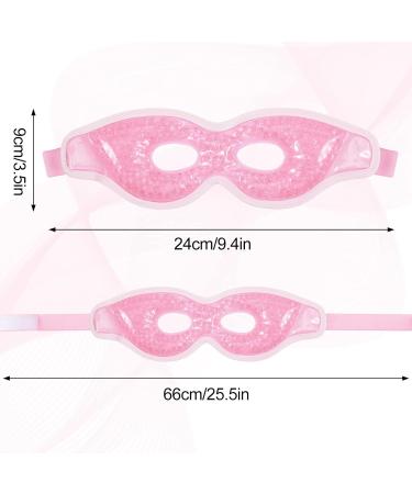Heyu-Lotus Cooling Eye Mask - 2 Reusable Gel Masks for Dark Circles Swollen Eyes & Migraine Relief (Pink) - Buy Online on GoSupps.com