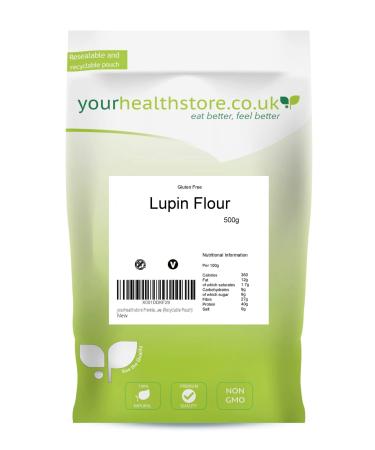 yourhealthstore Premium Lupin Flour 500g Keto Vegan Gluten Free (Recyclable Pouch)