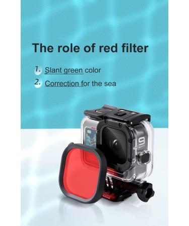 Hero 9/10 Black Dive Filter Kit for Super Suit Dive Housing Case - Red Lens for Underwater Recording - Buy Online on GoSupps.com