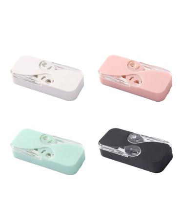 4 pieces of portable travel tooth-floss donors with 48 dental floss picks reusable travel tooth-floss dispensing donor automatic dental pics case for gut cleaning
