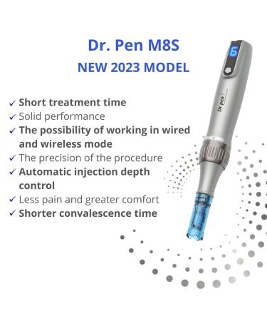 Dr. Pen Ultima M8S Microneedling Pen Professional Kit - Wireless Derma Beauty Pen with 12pins, 36pins, 42pins, RNano, and SNano for Trusty Skin Care - Buy Online on GoSupps.com