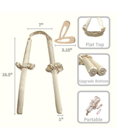 Black Heatless Curling Rod Headband for Long Hair | Overnight Curls with Silk Hair Ties - Buy Online on GoSupps.com