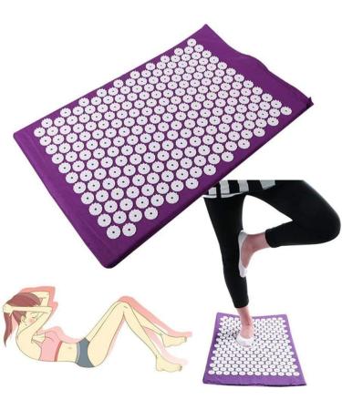 FLY Acupressure Pad & Pillow Set - Neck Pain Relief Massage Therapy with Carrying Bag | Purple Yoga Brick for Relaxation - Buy Online on GoSupps.com