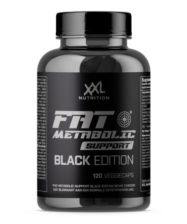 XXL Nutrition - FAT Metabolic Support Black Edition - Fatburner Lose Losing Fat Control Appetit Support - 120 Capsules Black Edition 120 pieces (1 SPACE)