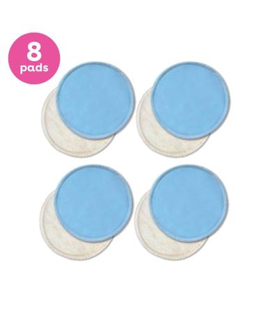 Super Soft Bamboobies Nursing Pads - Reusable & Washable Breast Pads for Breastfeeding - Milk Proof Bamboo Rayon Liner - Blue, 4 Pairs - Perfect Baby Shower Gifts - Buy Online on GoSupps.com