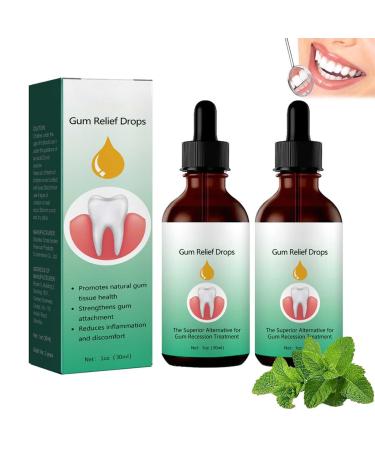 2 PCs gum regrowth drop 30 ml gums young gel oral care natural gum restore fluid mouthwash repair for back gums taper your gums with ease