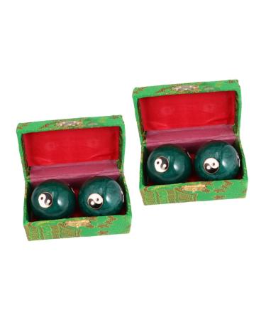Healeeved 2 pair of exercise massage balls Kegel balls to put on baoding balls Handschlagball packed baoding balls Balls.