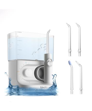 Water Flossing Oral Irrigator 600ML Dental Cleaner 10 Adjustable Pressure Electric Oral Flosser for Teeth/Braces with 4 Different Tips for Family