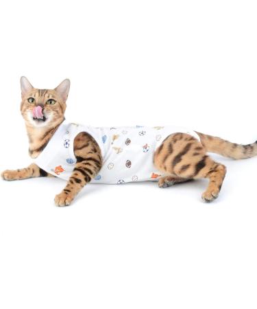 Selmai Medical Pet Shirt for Dogs & Cats - Post-Op Recovery Clothing Soft Cotton Wound Protection & Nursing Apparel in Blue L Football Design - Buy Online on GoSupps.com