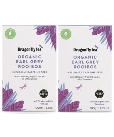 (2 Pack) - Dragonfly Tea - Earl Grey Rooibos Tea | 40 Bag | 2 PACK BUNDLE 2er-Pack
