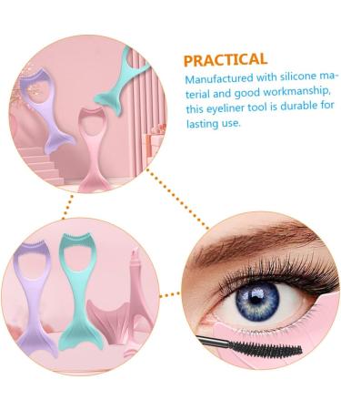 DOITOOL Mascara Brush Makeup Stickers Guard Eyelashes Brush Women Silicone Eyeliner Aid Mermaid Tail Eyelashes Eyeliner Shield Beauty Tools Woman Silica Gel Multifunction Pink Drawing Tool 15X5.7CM Pink - Buy Online on GoSupps.com