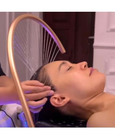 Head Spa Water Circulation Frame Spa Vanity Faucet Water Circulation Device with Pump 180 Adjustable Arc Design Shower Shampoo Bed Massage Accessories - Buy Online on GoSupps.com