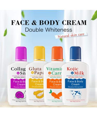 Moisturizing Face & Body Cream with Gluta & Papaya - Hydrating Skincare for All Skin Types | Shop Internationally - Buy Online on GoSupps.com