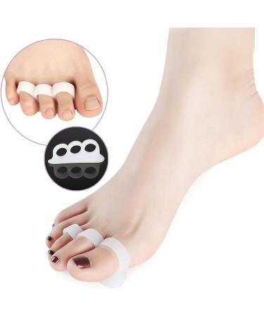 Buy Hammer Toe Corrector & Cushion | Soft Gel Toe Spreader & Separator - Reduce Pain & Prevent Hallux Valgus (4 Pack) - Buy Online on GoSupps.com