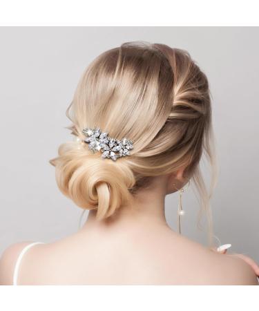 Teaaha 2PCS Diamante Rhinestone Hair Clips - Bridal Wedding Accessories for Women - Buy Online on GoSupps.com