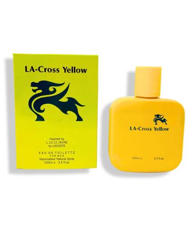 LA- CROSS YELLOW EAU DE TOILETTE 3.4 FL. Oz. Aromatic Fruity fragrance for men.