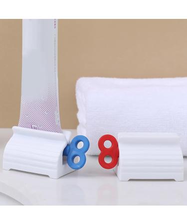 Erhigher Toothpaste Dispenser 4pcs Automatic Toothpaste Squeezer Tube Cosmetics Press Face Cleanser Dispenser Blue - Buy Online on GoSupps.com