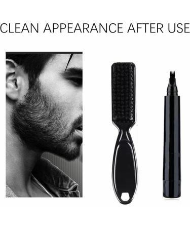 SEGMINISMART Beard Pen Beard Filler Pencil Beard Pencil Filler for Men Beard Pencil Filler For Men with Brush Hair and Beard Filler Waterproof Long Lasting Natural Black - Buy Online on GoSupps.com