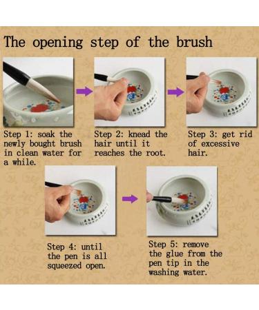 10pcs Large Chinese & Japanese Brush Calligraphy Set for Writing, Painting & Sumi Brushes - Buy Online on GoSupps.com