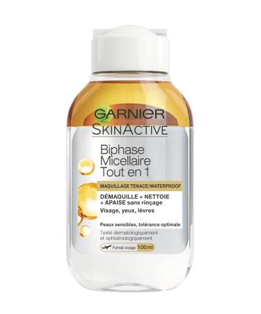 Garnier - SkinActive - All-in-One Biphase Micellar Solution - All Skin Types Even Sensitive - Travel Size - 100 ml