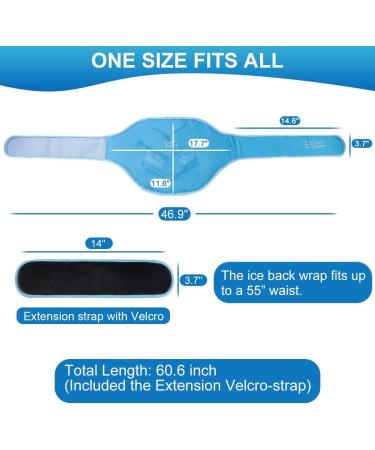 Relief Expert Reusable Gel Ice Pack for Back Injuries - Cold Compress for Lower Back Pain Relief - Flexible Hands-Free Design - Blue - Buy Online on GoSupps.com