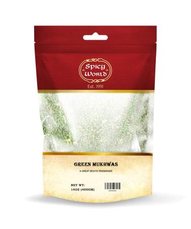 Green Mukhwas 14 Oz - Indian Mouth Freshener Candy | Resealable Bag | by Spicy World 14 Ounce - Buy Online on GoSupps.com