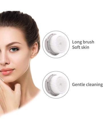 Luxe Cashmere Facial Cleansing Brush Heads - Super Soft for Sensitive Skin - 4 Pack - Buy Online on GoSupps.com