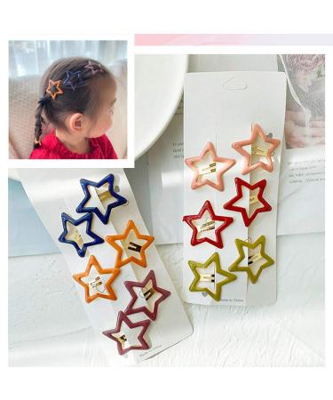 Pinksee 12 Pcs Star Metal Snap Hair Clips | Hair Barrettes for Women and Girls - Buy Online on GoSupps.com