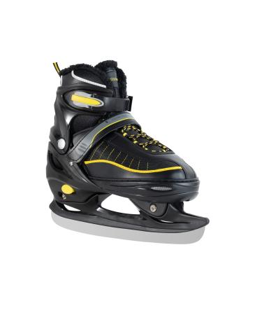 Adjustable ice skates ice skating shoes for women men and children with stainless steel ice skating shoes quick lace-up system & push-lock buckle adjustable 4 size areas Black Black XL (42-45) - Buy Online on GoSupps.com