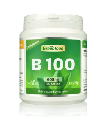 Greenfood B complex 100 especially highly dose-all vitamins of the B group.Without artificial additives.Without genetic technology.Gluten free.Lactose -free.Vegan.89 g (1 Pack) - Buy Online on GoSupps.com
